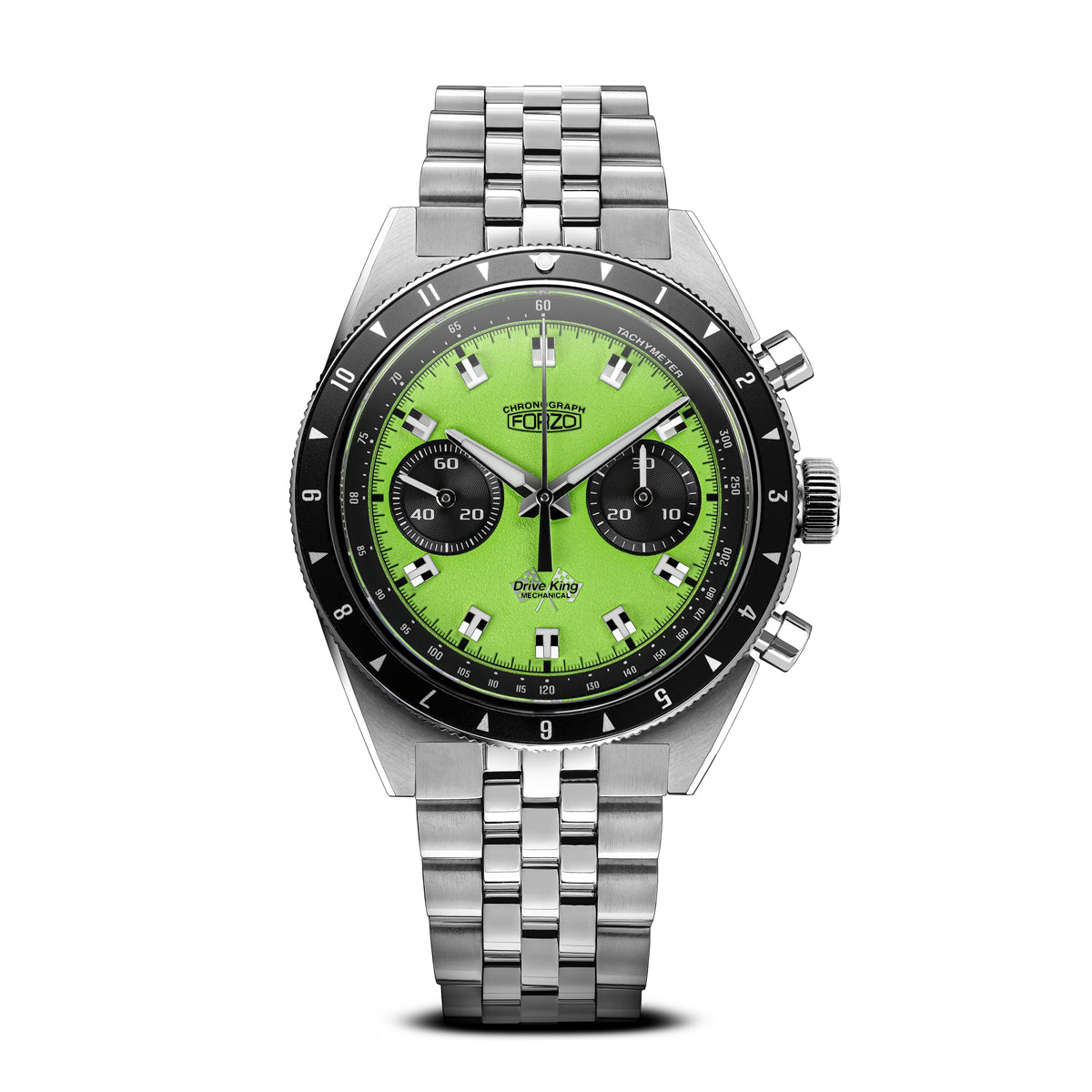 FORZO Drive King Mechanical Chronograph Watch Green - SS-B02-B