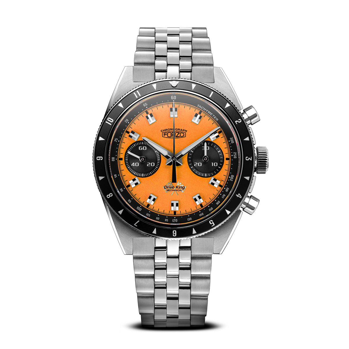 FORZO Drive King Mechanical Chronograph Watch Orange - SS-B02-B